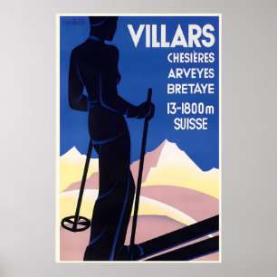 Villars Chesieres Arveyes Bretaye Schweizer Alpen Poster