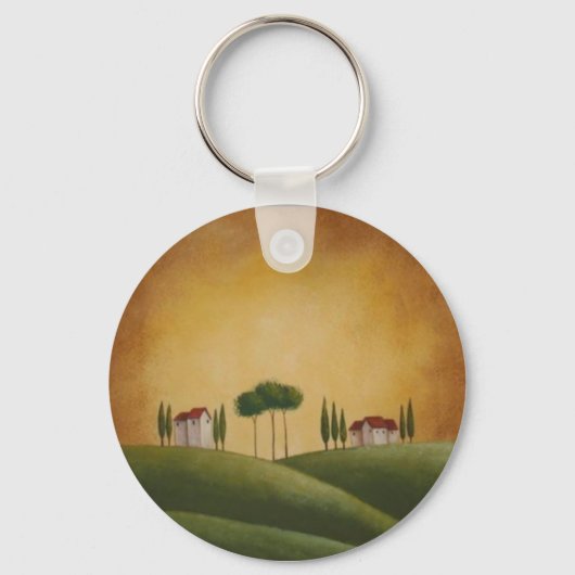 Villas auf den toskanischen Hügeln Schlüsselanhänger (Vorderseite)