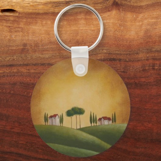 Villas auf den toskanischen Hügeln Schlüsselanhänger (Vorderseite)