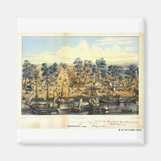 Ville de Sacramento, 1849. Magnet