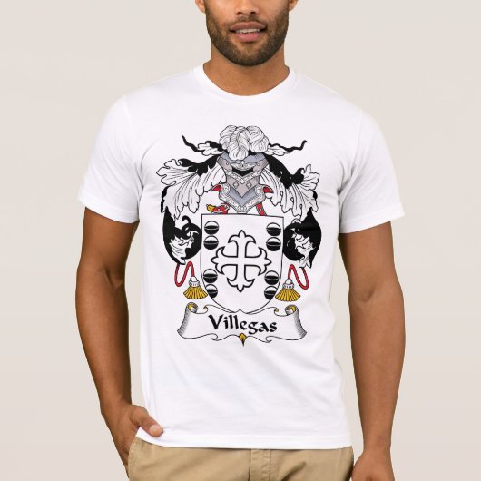 Villegas-Familienwappen T-Shirt (Vorderseite)