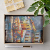 Villen am Meer Decoupage Seidenpapier (Geschenk)