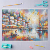 Villen am Meer Decoupage Seidenpapier (Basteln)