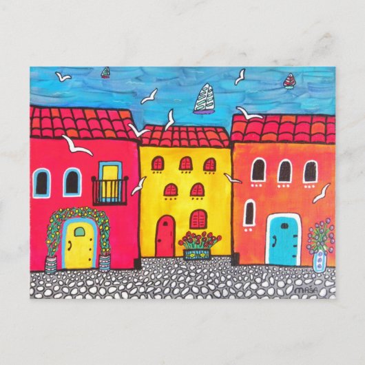 Villen am Meer Postkarte (Vorderseite)