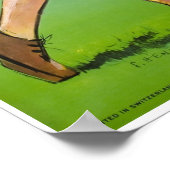 Villen, Schweizer Alpen, Skiplakat Poster (Ecke)