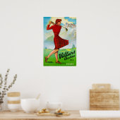 Villen, Schweizer Alpen, Skiplakat Poster (Küche)