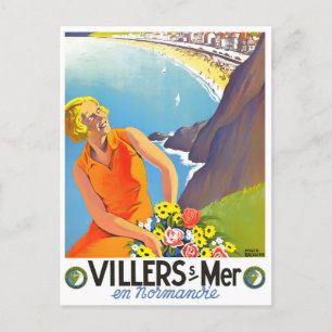 Villers Frankreich Vintage-Reise Postkarte