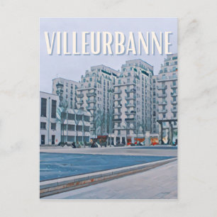 Villeurbanne Foto Vintage Postkarte