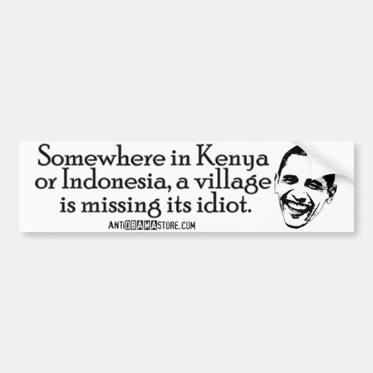 Villiage Idiot Autoaufkleber (Vorne)