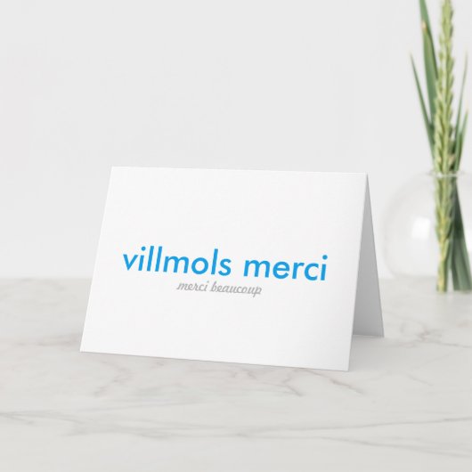 Villmols Merci | Merci Beaucoup Dankeskarte (Vorderseite)