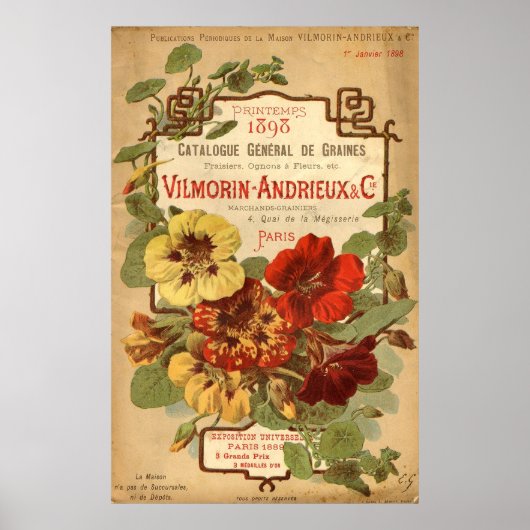 Vilmorin-Andrieux & Co. Saatkatalog Poster (Vorne)