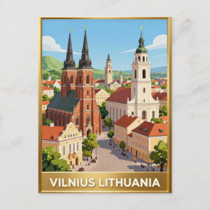 Vilnius Altstadt Baltisches Reisen Postkarte