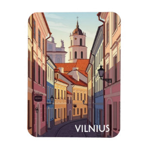 Vilnius Altstadt Litauen Flexibles Foto Magnet