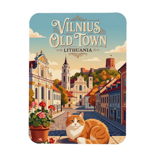 Vilnius Altstadt Litauen Magnet (Vertikal)