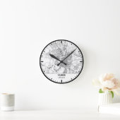Vilnius Clock City Line Art Runde Wanduhr (Zuhause)