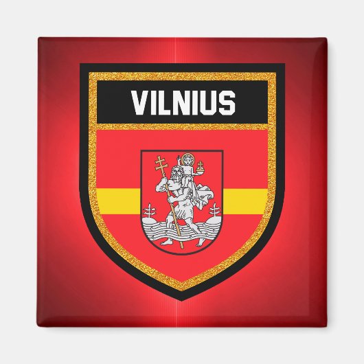 Vilnius Flag Magnet (Vorne)
