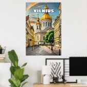 Vilnius, Herz unter Litauen Poster (Heimbüro)