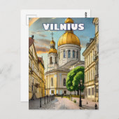 Vilnius, Herz unter Litauen Postkarte (Vorne/Hinten)