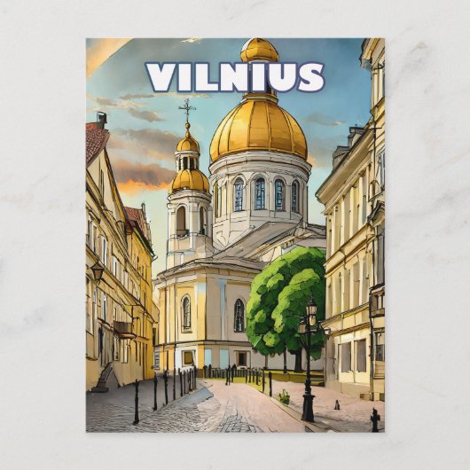 Vilnius, Herz unter Litauen Postkarte (Vorderseite)