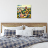 Vilnius Hügel-Picknick-Panorama Leinwand Kunst (Insitu (Schlafzimmer))