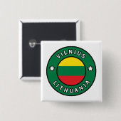 Vilnius Litauen Button (Vorne & Hinten)