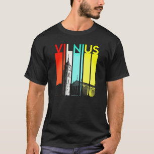 Vilnius Litauen Lietuva Flagge Baltisches Meer Ret T-Shirt