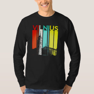 Vilnius Litauen Lietuva Flagge Baltisches Meer Ret T-Shirt