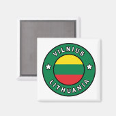Vilnius Litauen Magnet (Vorderseite/Rückseite)