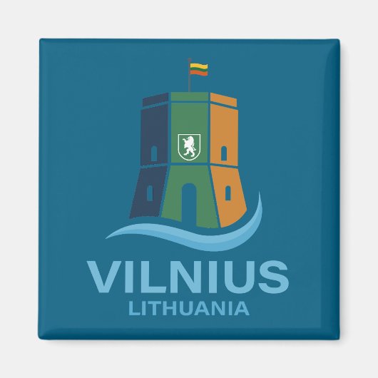 Vilnius Litauen Magnet (Vorne)