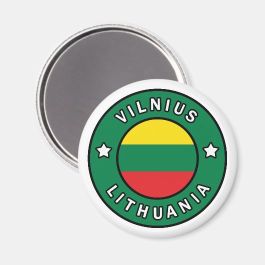 Vilnius Litauen Magnet (Vorderseite/Rückseite)