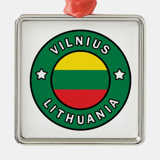 Vilnius Litauen Ornament Aus Metall (Vorne)