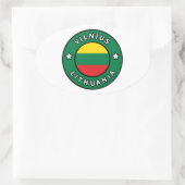 Vilnius Litauen Ovaler Aufkleber (Tasche)