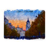 Vilnius Litauen Panorama View Magnet (Horizontal)