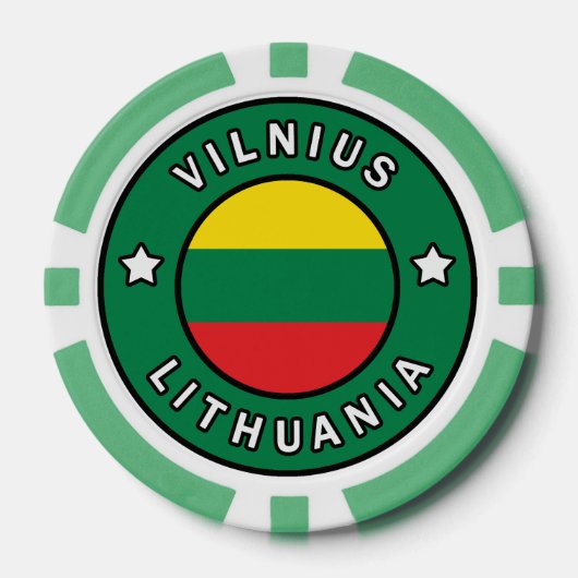 Vilnius Litauen Pokerchips (Vorderseite)