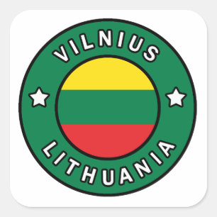 Vilnius Litauen Quadratischer Aufkleber