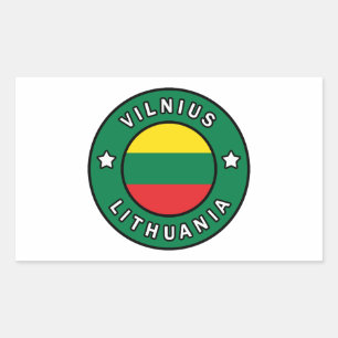 Vilnius Litauen Rechteckiger Aufkleber