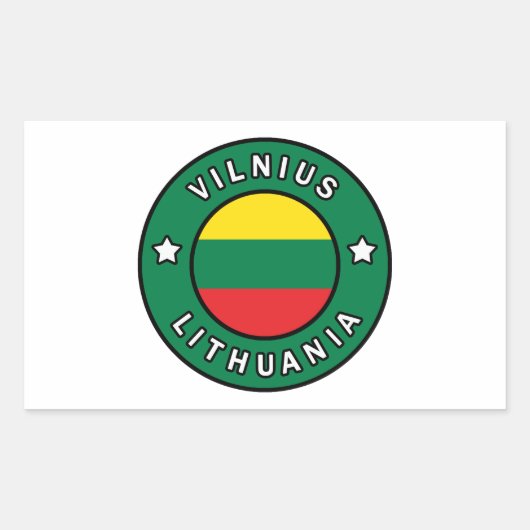 Vilnius Litauen Rechteckiger Aufkleber (Vorderseite)