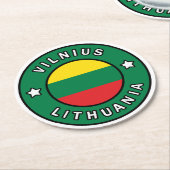 Vilnius Litauen Runder Pappuntersetzer (Angewinkelt)