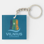Vilnius Litauen Schlüsselanhänger (Rückseite)