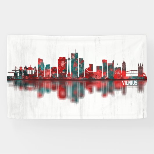 Vilnius Litauen Skyline Banner (Horizontal)