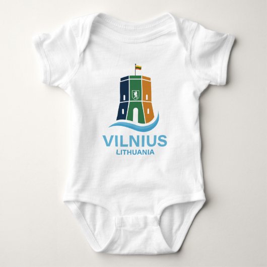 Vilnius Lithuania Baby Strampler (Vorderseite)