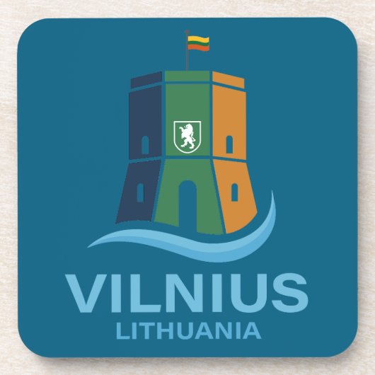 Vilnius Lithuania Getränkeuntersetzer (Vorderseite)