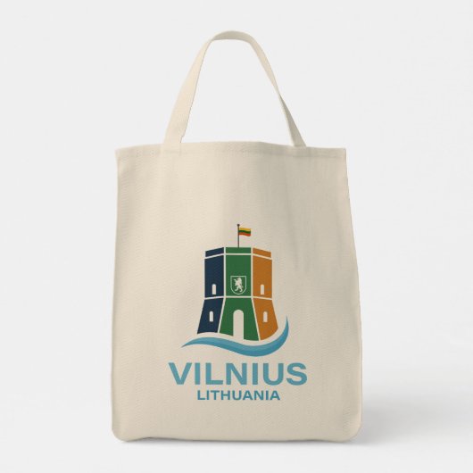 Vilnius Lithuania Tragetasche (Rückseite)