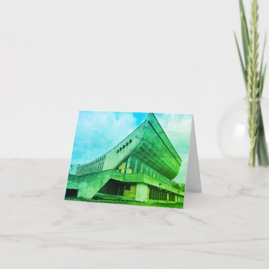 Vilnius, LT Brutalist Palace of Concerts & Sports Dankeskarte (Vorderseite)