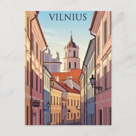 Vilnius Old Town Lithuania Travel Postkarte (Vorderseite)