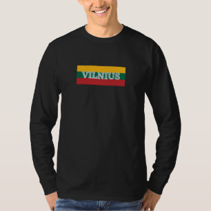 Vilnius Stadt unter litauischer Flagge T-Shirt