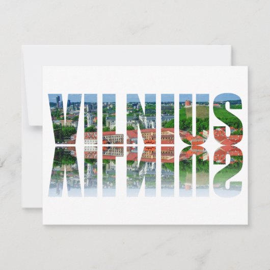 Vilnius Text mit Reflexion (Vorderseite)