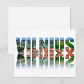 Vilnius Text mit Reflexion (Vorne/Hinten)