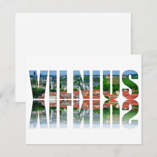 Vilnius Text mit Reflexion (Vorne/Hinten)
