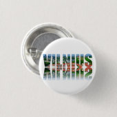 Vilnius Text mit Reflexion Button (Vorne & Hinten)
